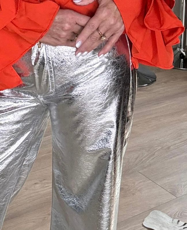 Silver Pant Metallic 