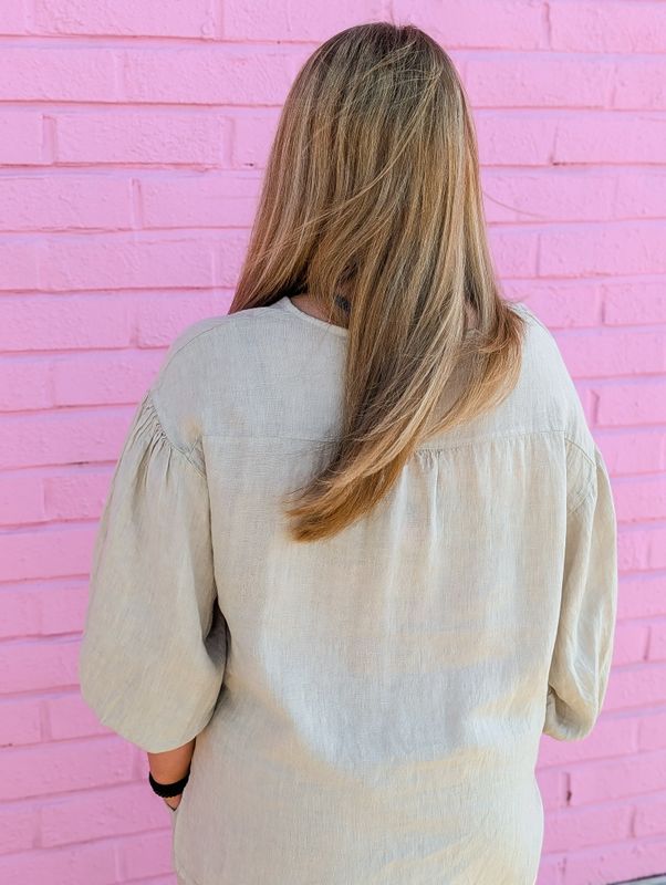 Mette Linen Blouse Love Forever