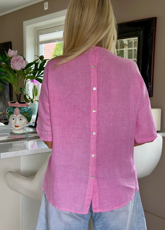 Button Linen Blouse 