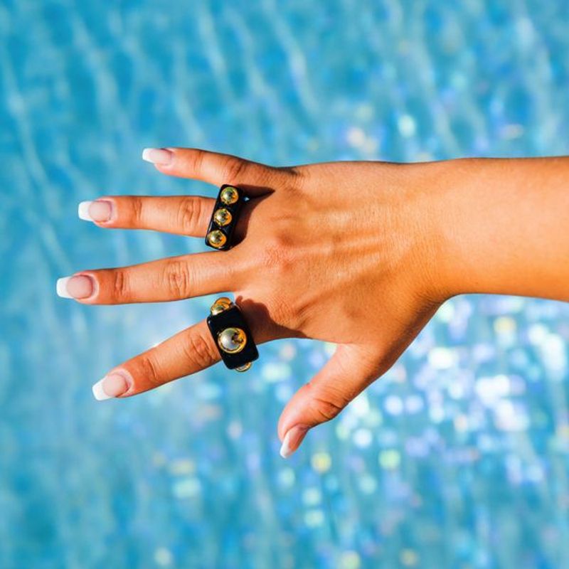 Big Golden Stone Ring
