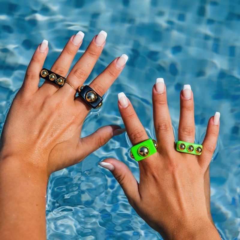 Big Golden Stone Ring
