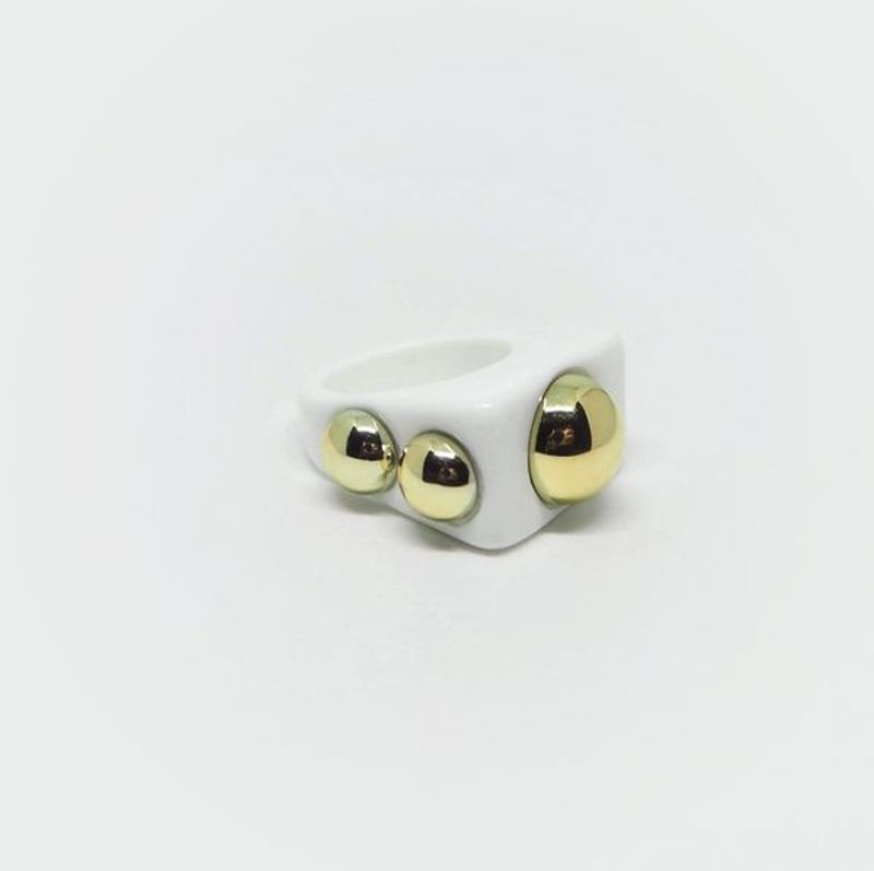 Big Golden Stone Ring