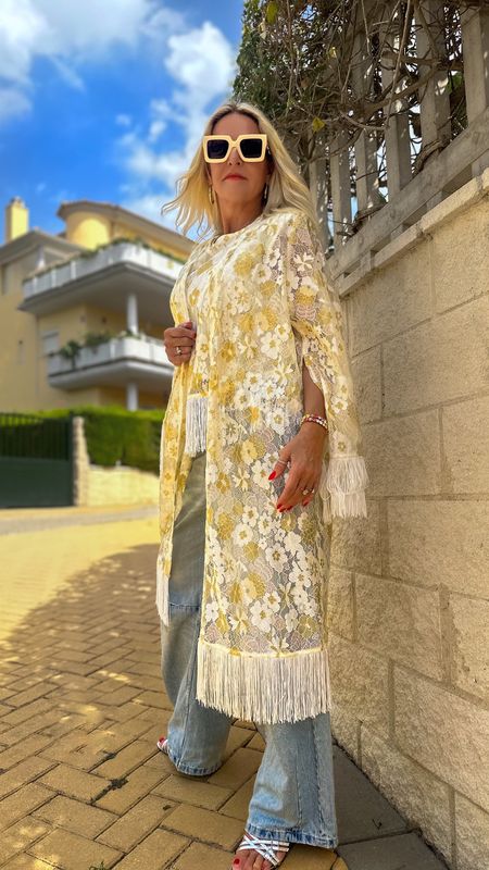Fringe Boho Kimono Hunkøn 
