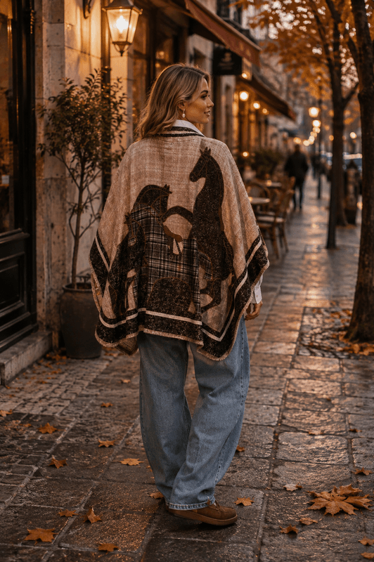 Horsie Oversized Poncho