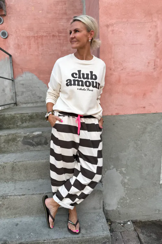 Club Amour Cream Sweat Not Allowed