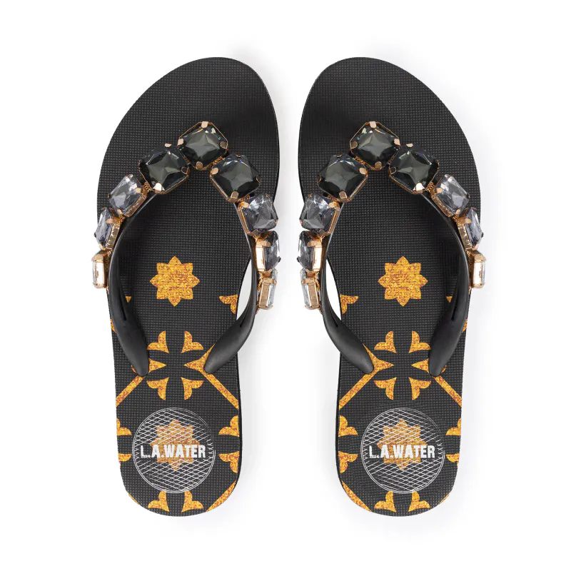 Black Flip Flops L.A Water