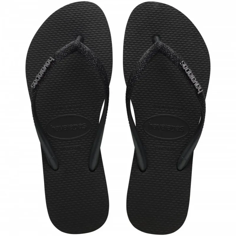 Slim Glitter Black Havaianas