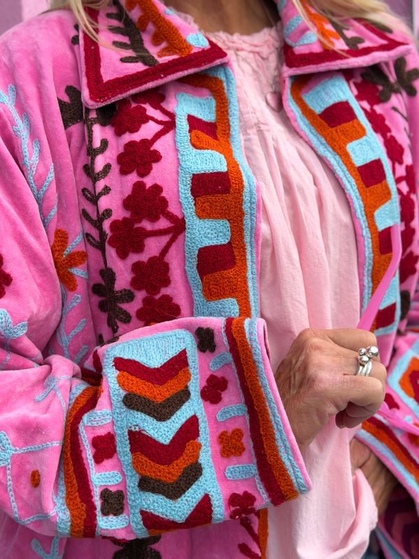 Long Suzani Pink Love Forever