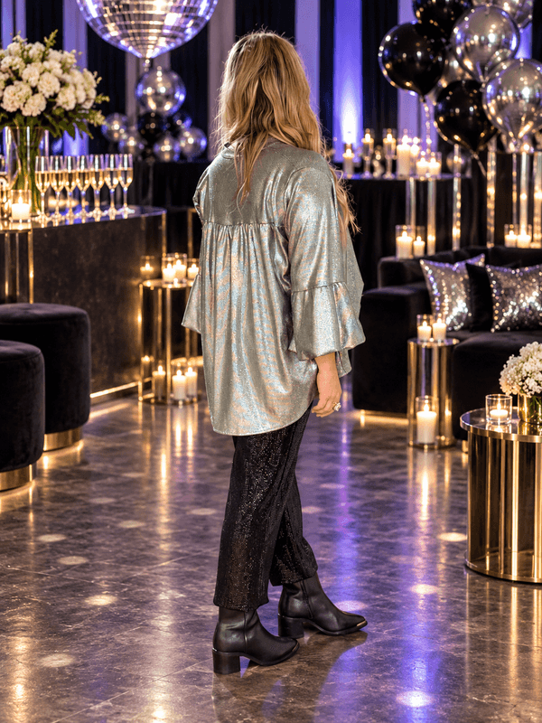 Glitter Trumpet Blouse 