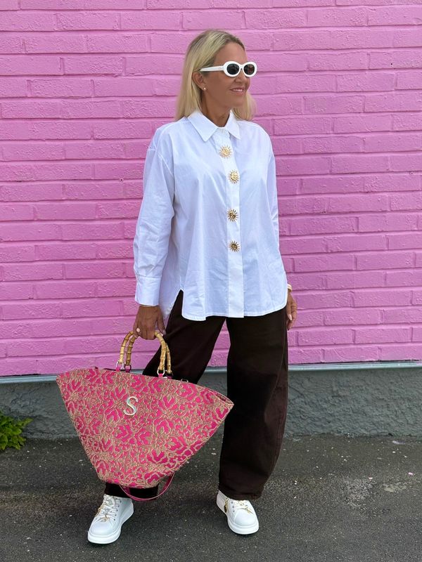 Brownie Loose Barrel Jeans