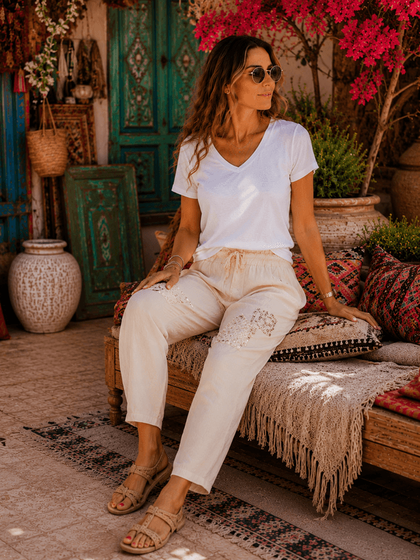 Patch Linen Pant