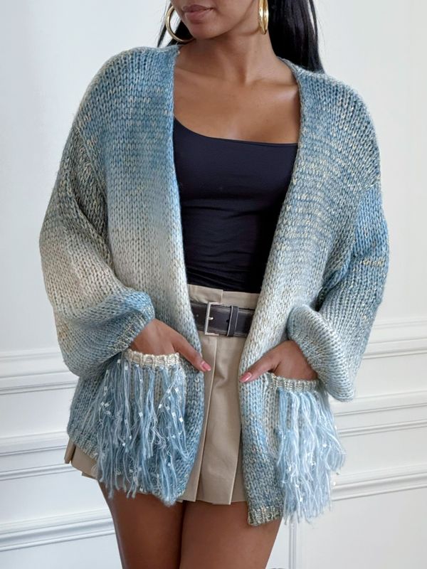 Fringe Pocket Cardigan