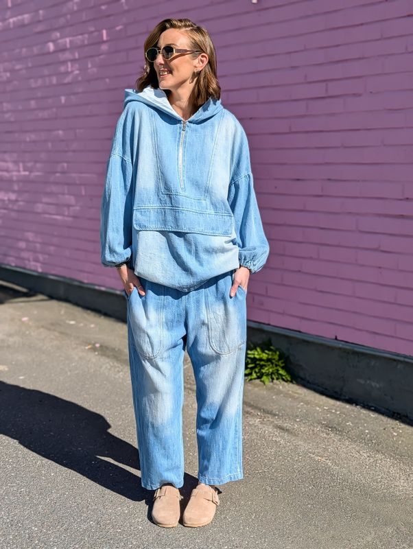Flor Denim Hoodie