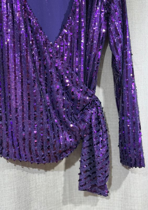 Sequin Wrap Top