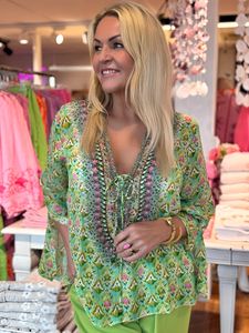 Valery Vain Fanny Blouse In Botanical