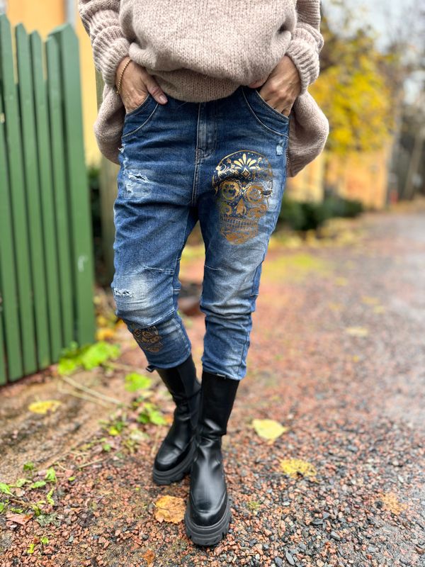 Golden Skull Generous Jeans XL