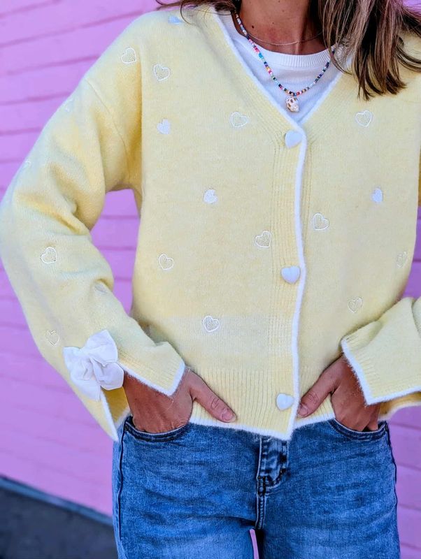 Heart Bow Cardigan