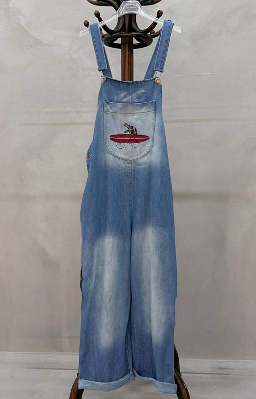White Lady Denim Overall
