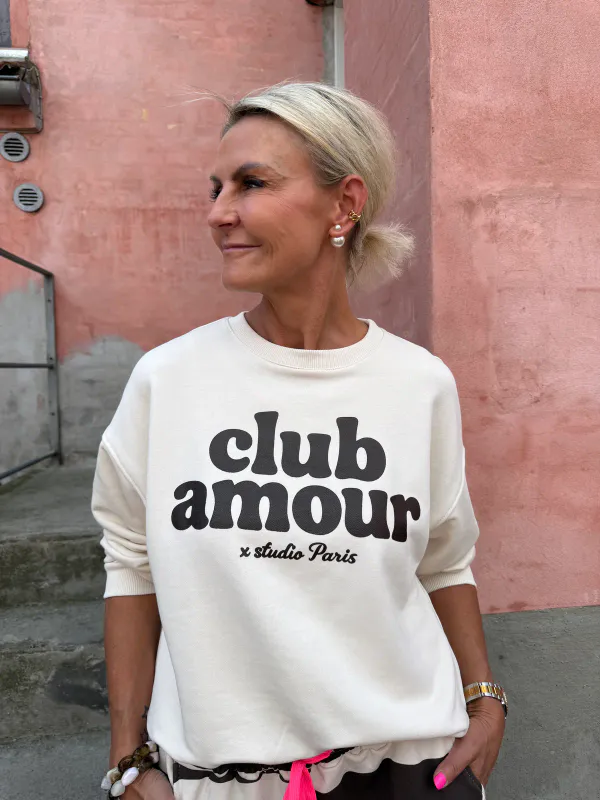 Club Amour Cream Sweat Not Allowed