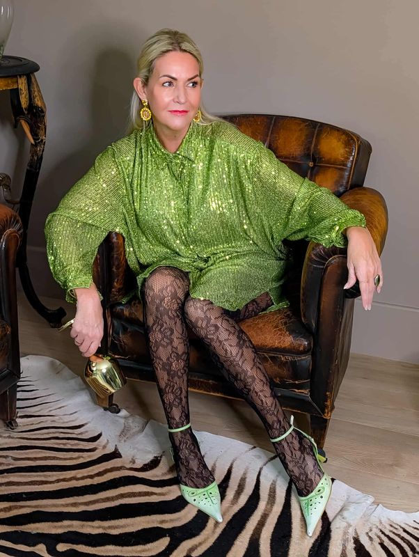 Sequin Oversized Shirt
