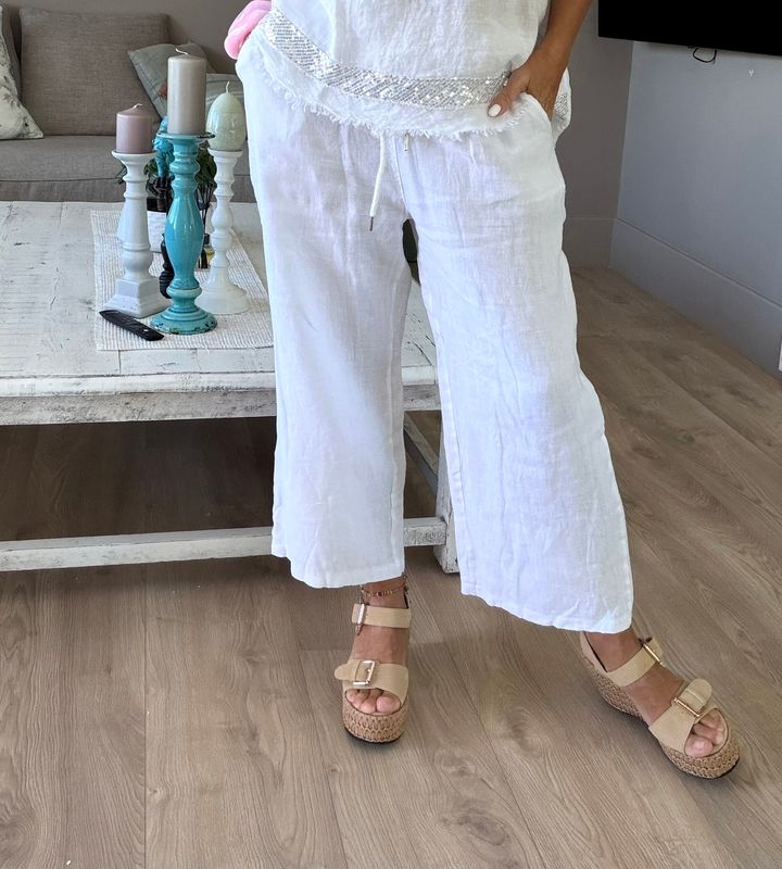 White Culotte Pant