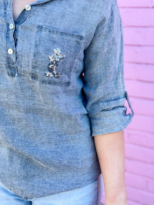 Mickey Sequin Blouse