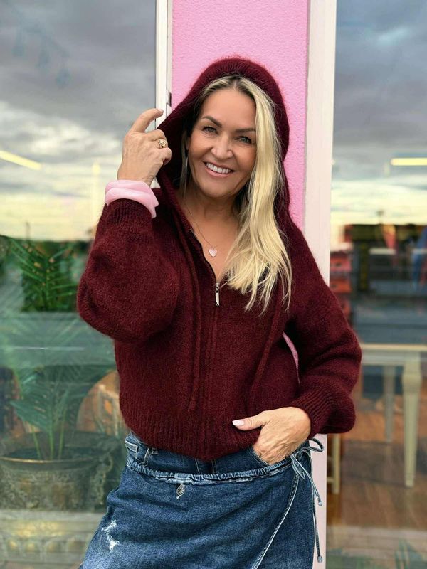 Hooded Zip Cardigan