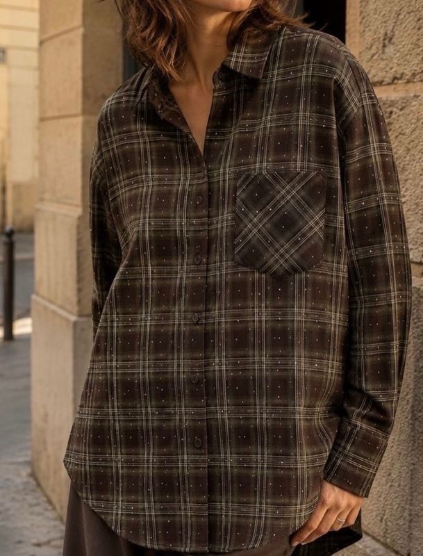 Bling Checkered Shirt Qnuz
