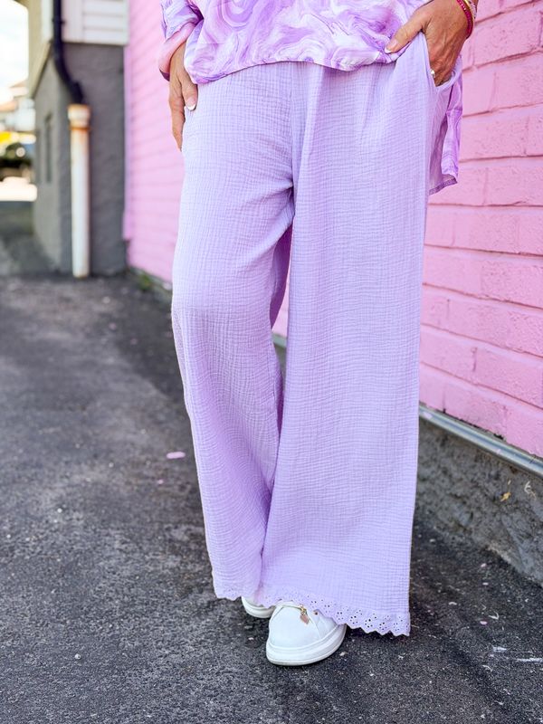 Lavender Cotton Pant