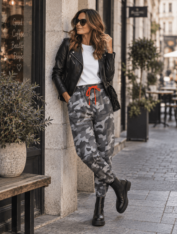 Camo Sweatpants Not Sisters