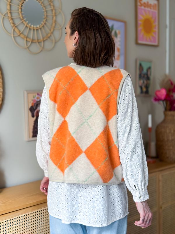 Argyle Fleece Vest