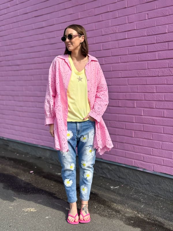 Flower Baggy Jeans