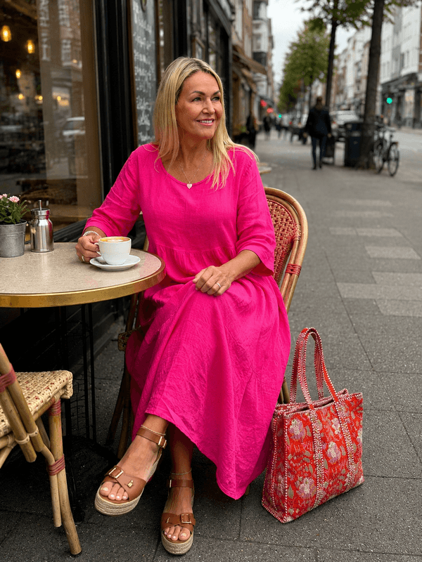 Louise Linen Dress Love Forever