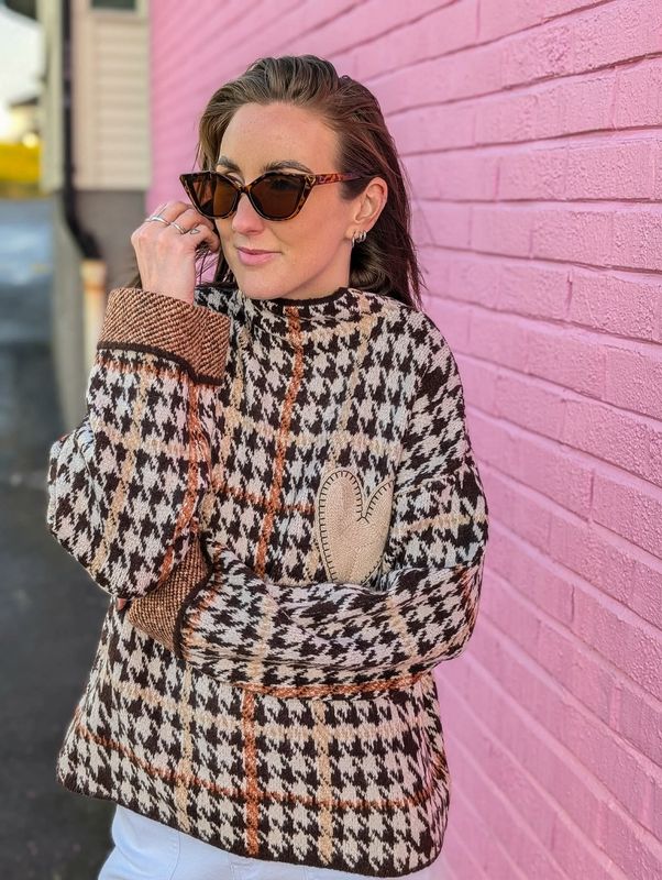 Pepita Pattern Sweater