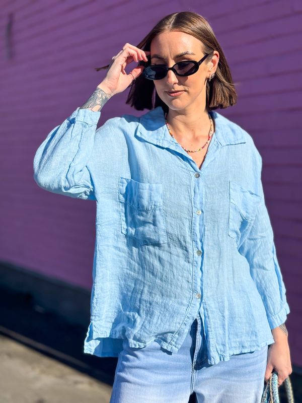 Sky Linen Shirt