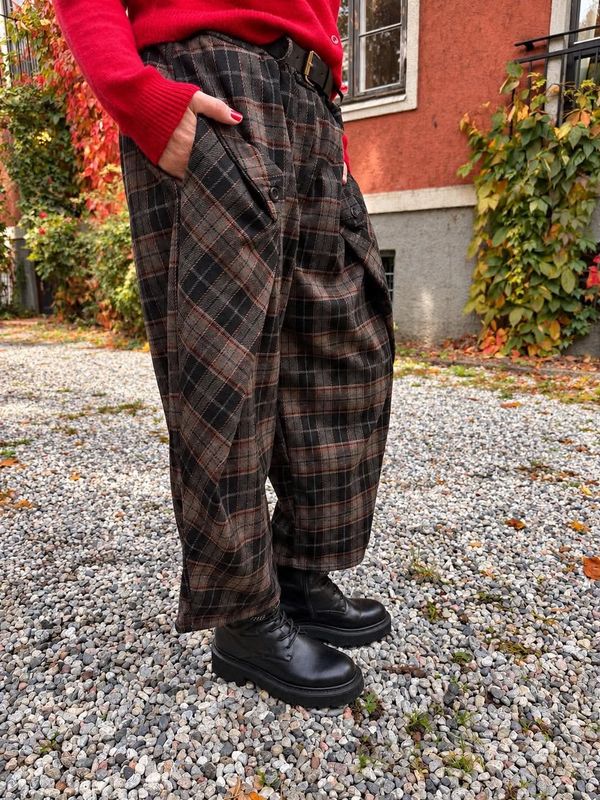Belted Check Pant