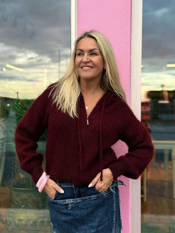 Hooded Zip Cardigan