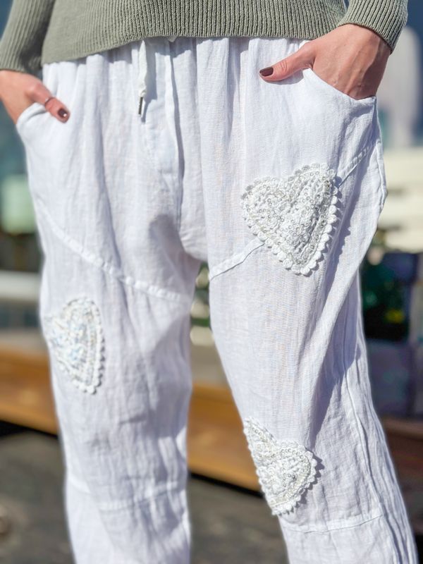 Heart Linen Pant