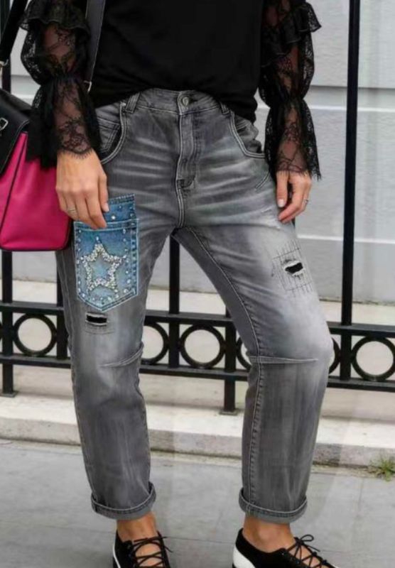 Star Pocket Jeans Love Forever