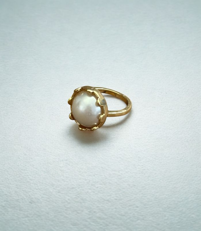 Gold Pearl Ring