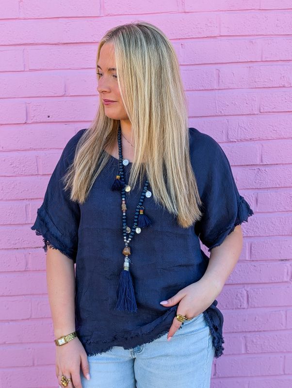 Raw Linen Top 