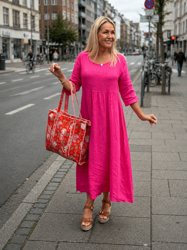 Louise Linen Dress Love Forever