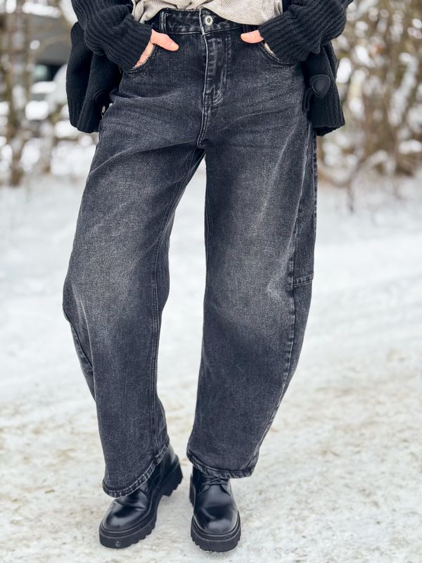 Washed Barrel Jeans