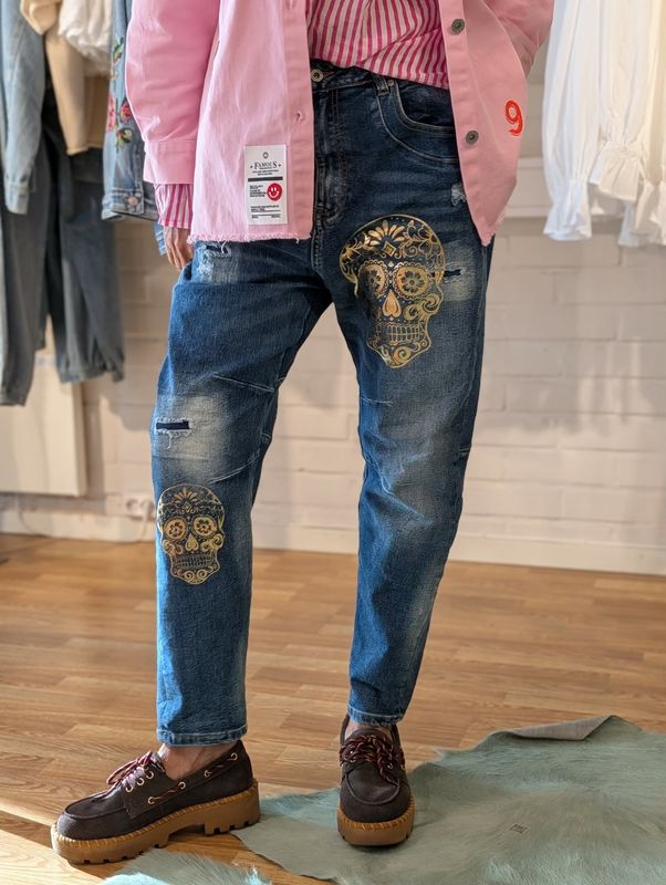 Golden Skull Generous Jeans XL