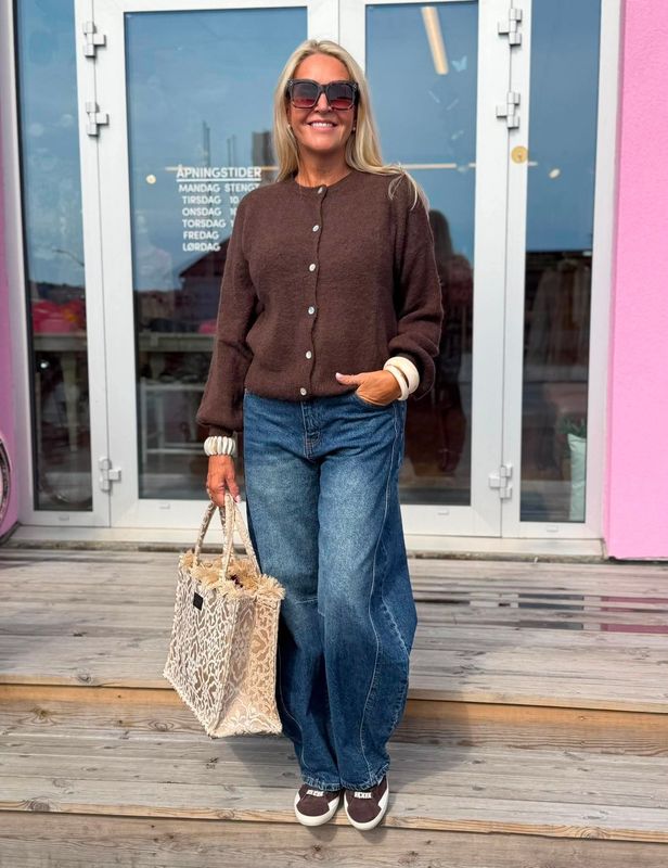 Brown Star Barrel Jeans Love Forever