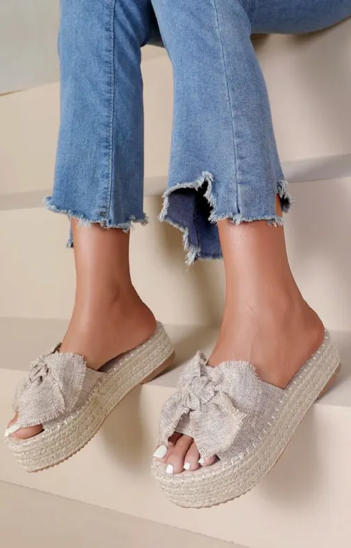 Bow Slippers Love Forever