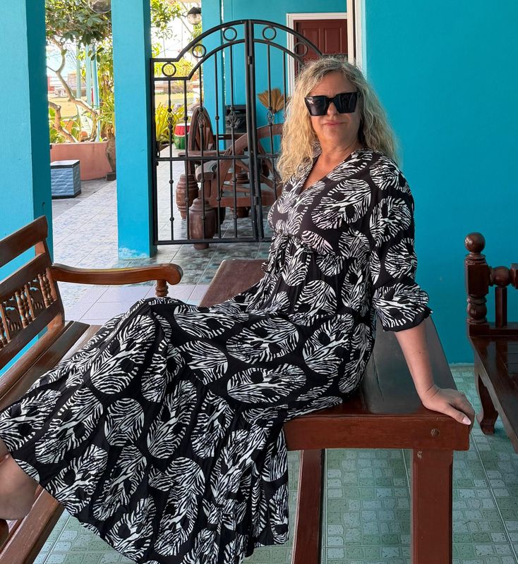 Zebra Skull Maxi Dress