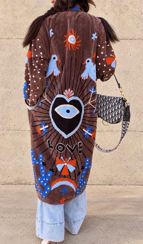 Suzani Long Brown Love Forever