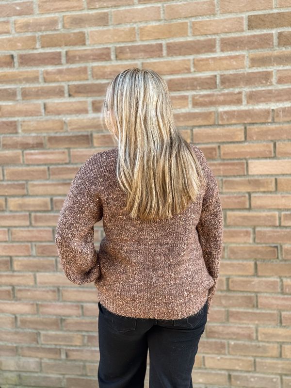 Sequin Flower Cardigan