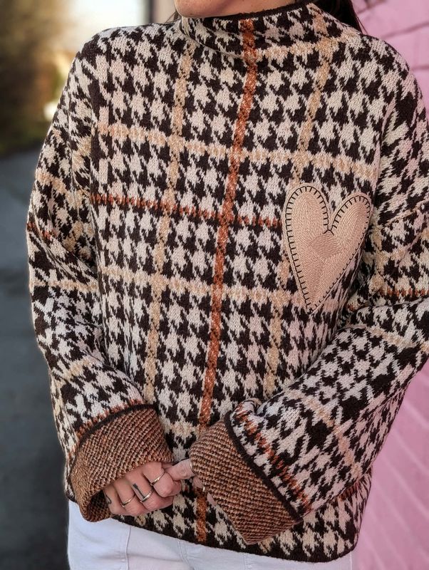 Pepita Pattern Sweater